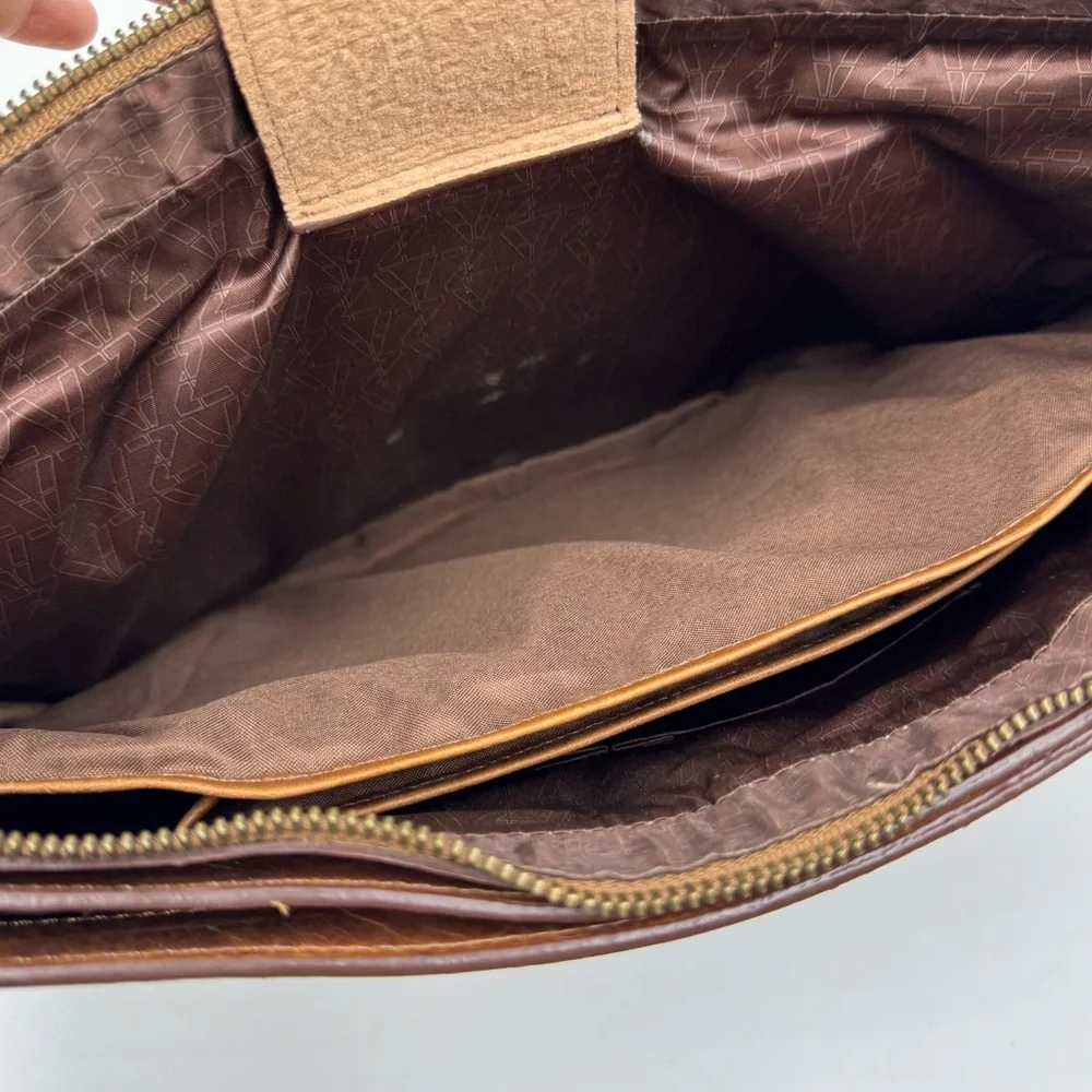 Velez Classic Brown Leather Briefcase for Men